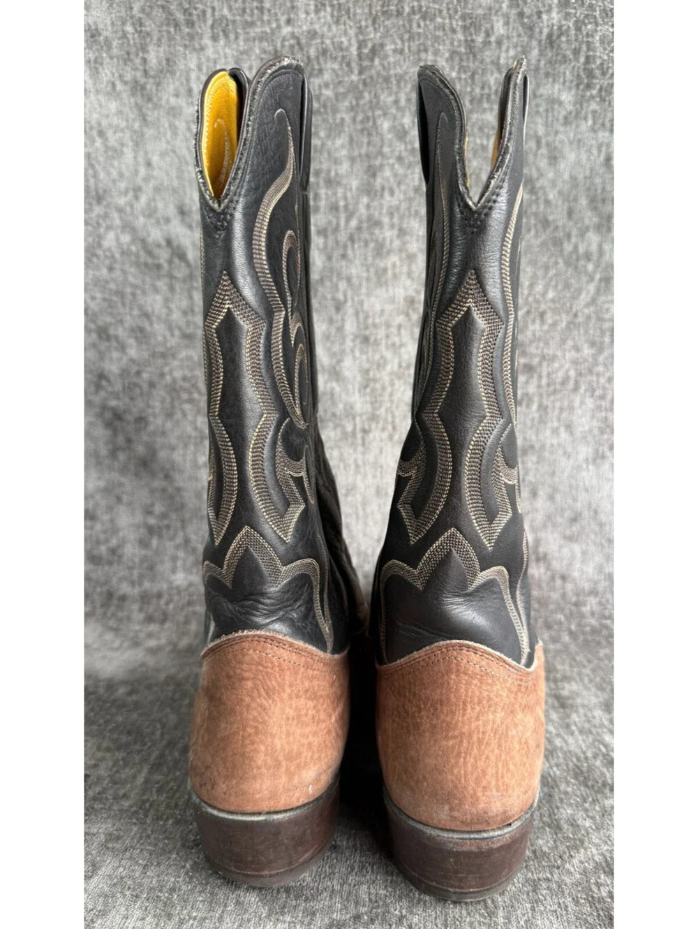 Nocona Mens Vintage Western Cowboy Boots Size 10 D Brown Leather USA 4057